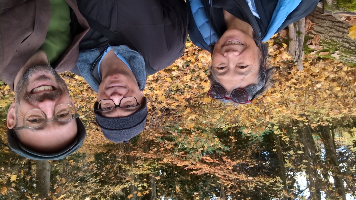 Hans, Philippe and Charling at the local forest